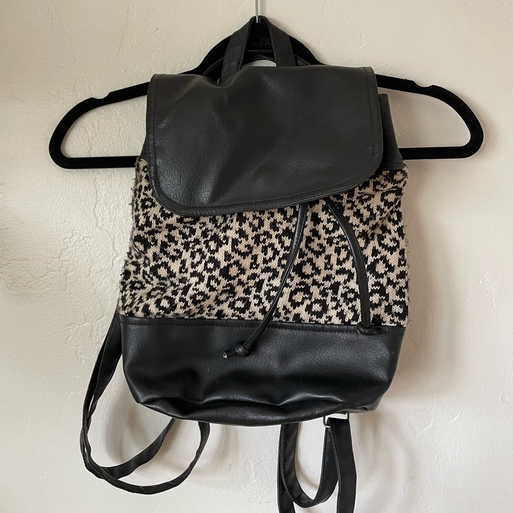 Cheetah print backpack purse